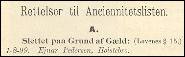 Dansk Postblad nr.10/1901, s. 201.