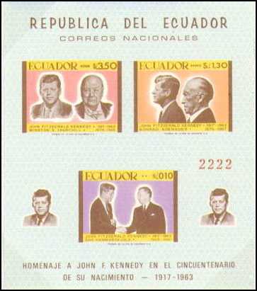 Ecuador Scott 764G imperf souvenir sheet